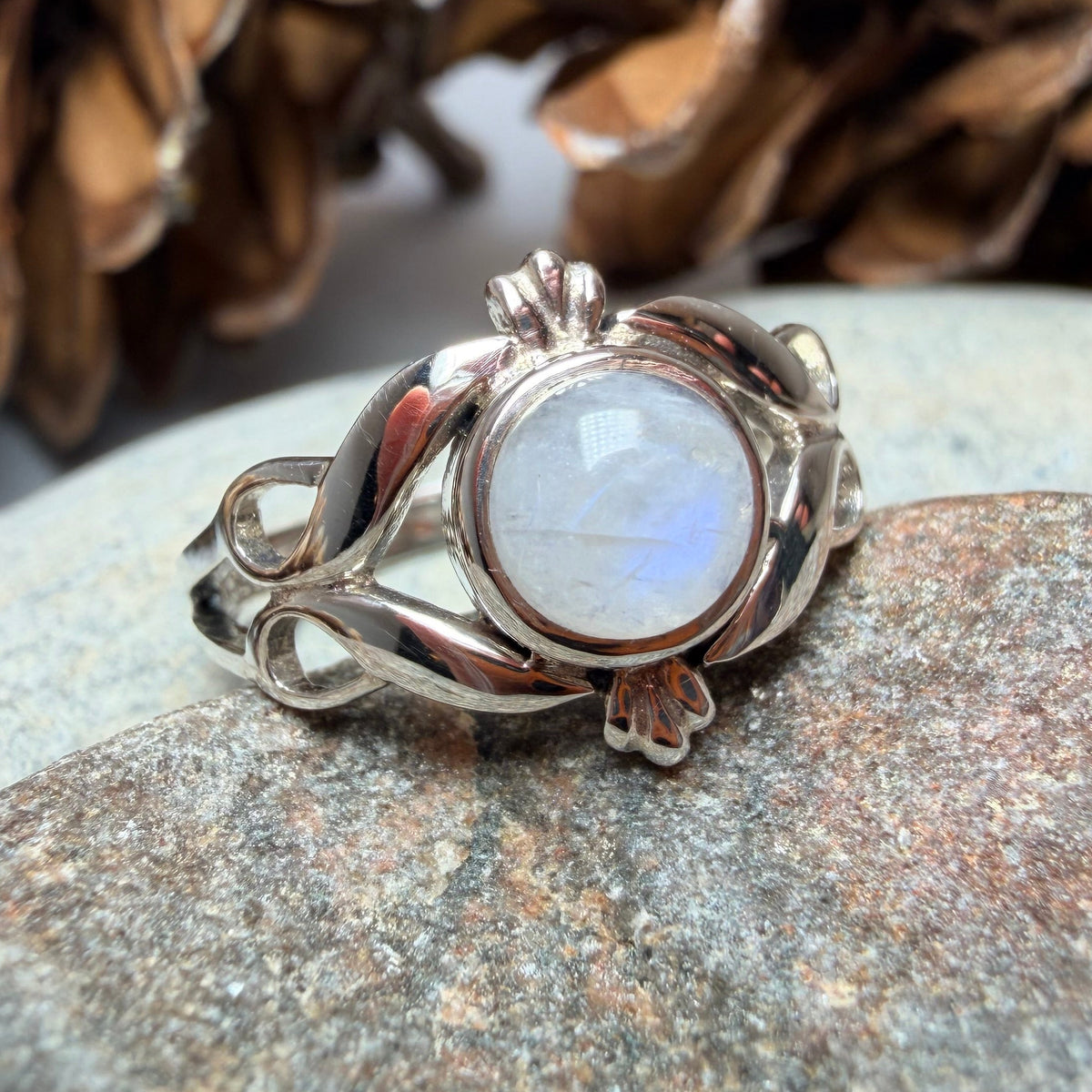 Morgan Moonstone Ring in Sterling Silver