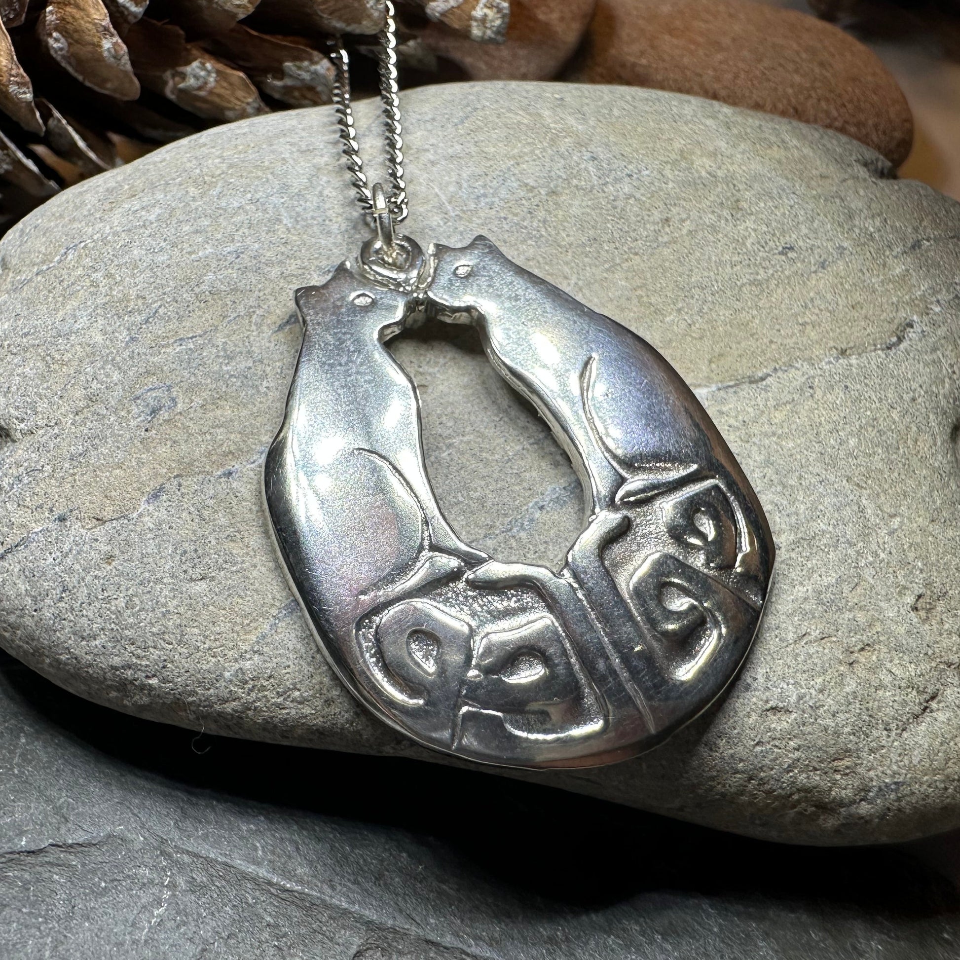 Celtic Cats Necklace - Handmade in Scotland — view 11