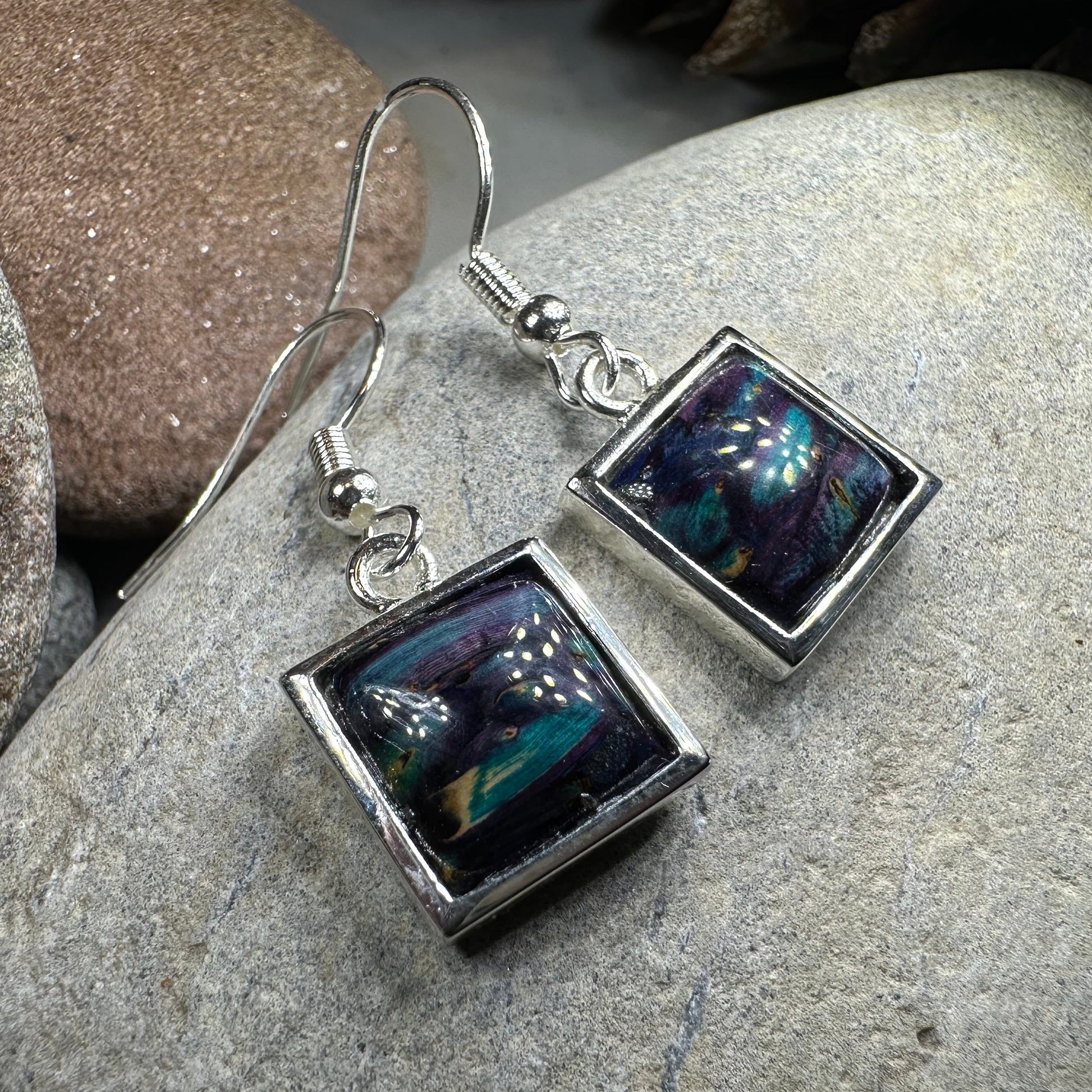 Heathergems Square Earrings - Handmade in Scotland — view 6
