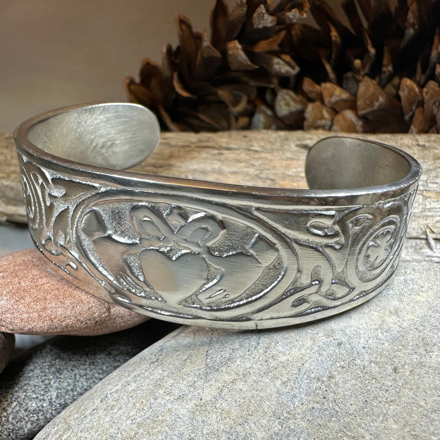 Galway Claddagh Cuff Bracelet for Women