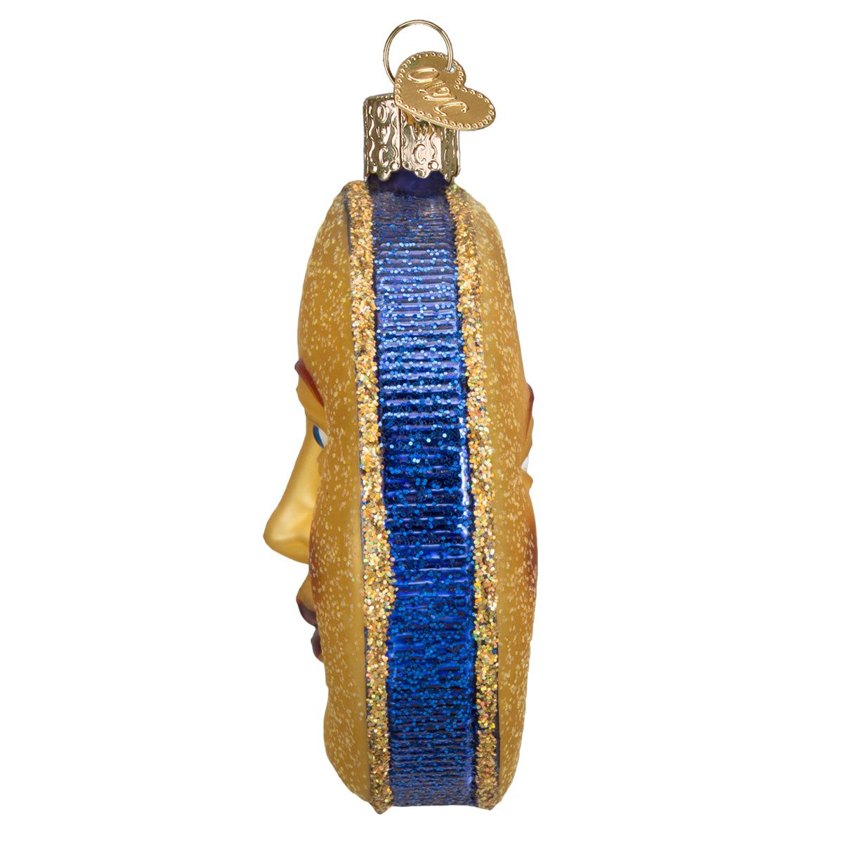 Man In The Moon Ornament - Handblown Glass