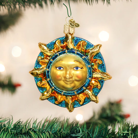 Fanciful Sun Ornament - Handblown Glass