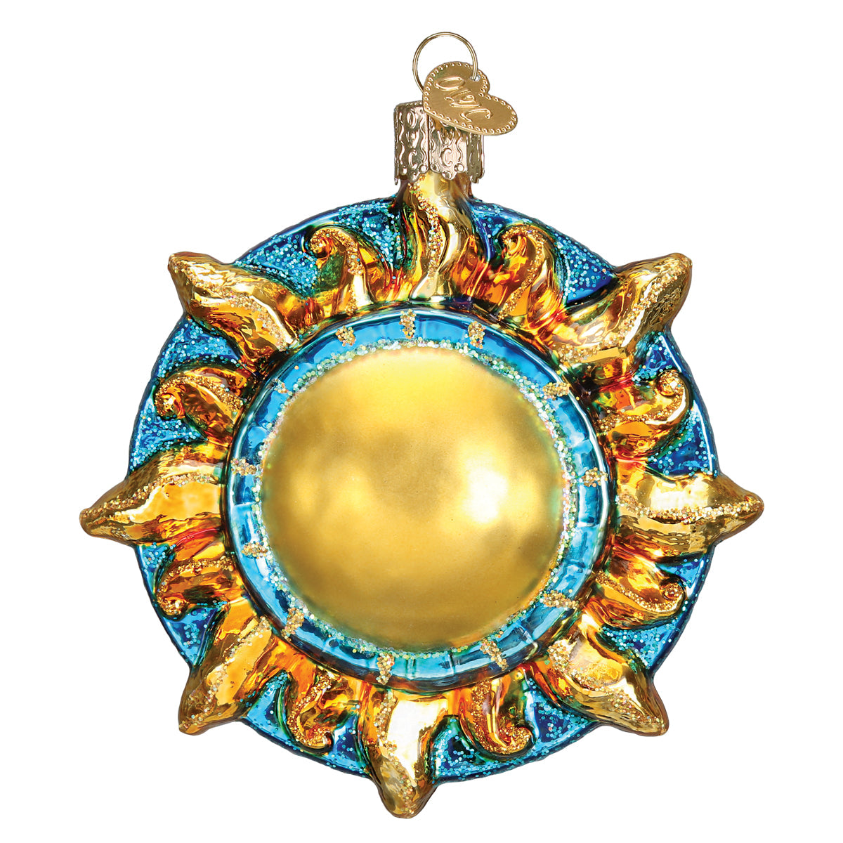 Fanciful Sun Ornament - Handblown Glass