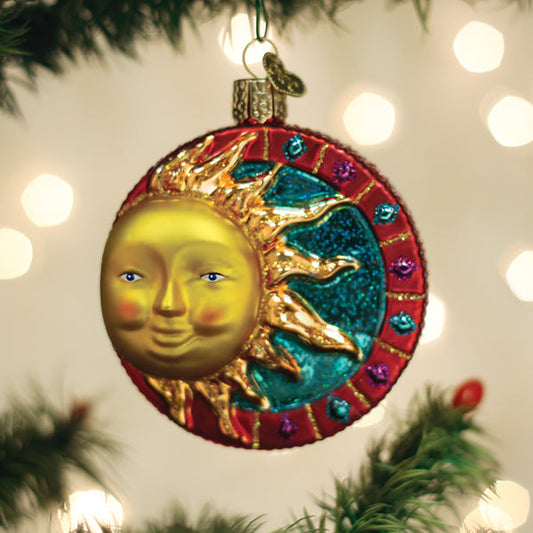 Jeweled Sun Ornament - Handblown Glass