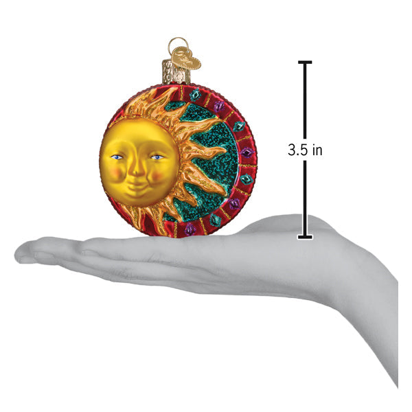Jeweled Sun Ornament - Handblown Glass