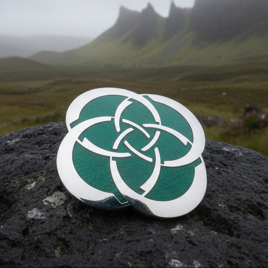 Enamel Dara Celtic Brooch