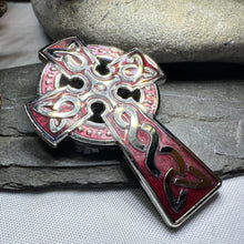 Load image into Gallery viewer, Enamel Celtic Cross Brooch
