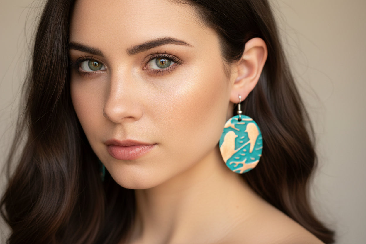 Springsong Bird Copper Earrings