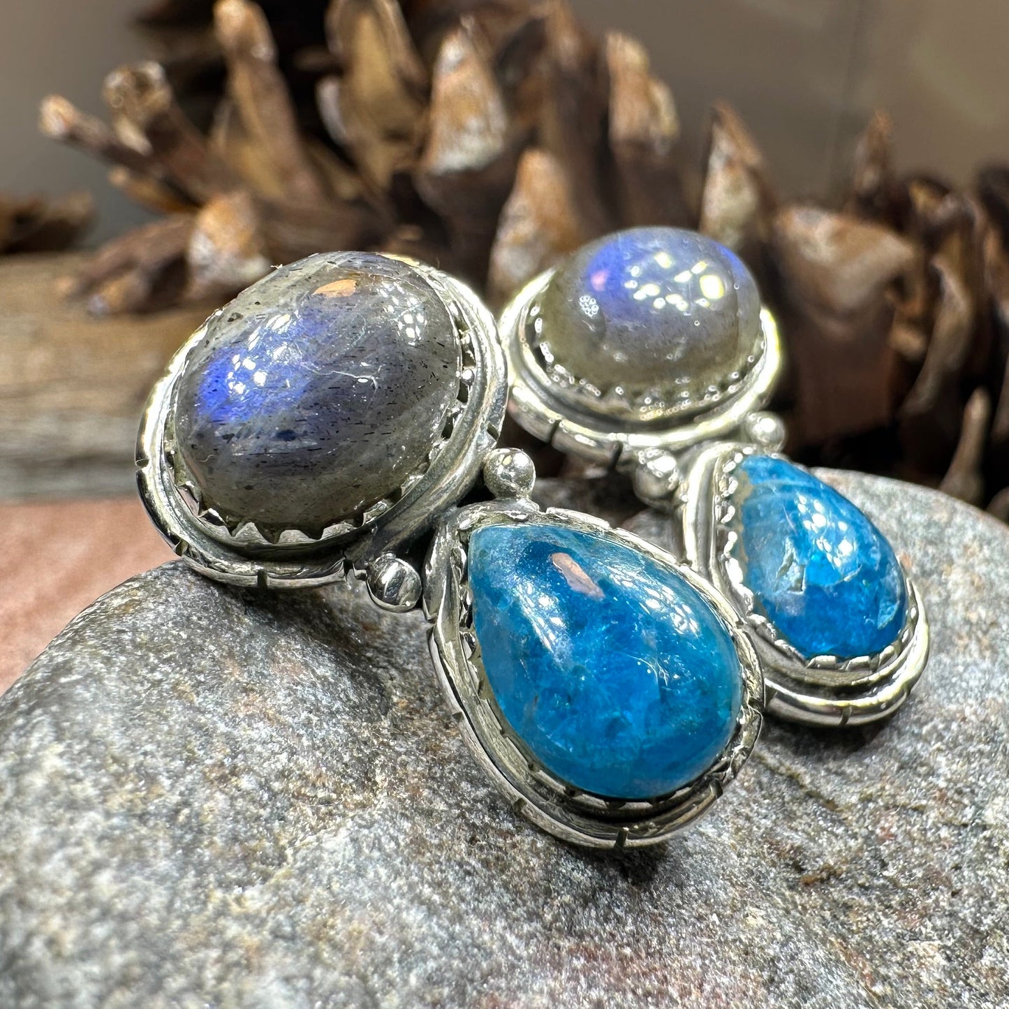 Desert Nights Post Earrings in Sterling Silver