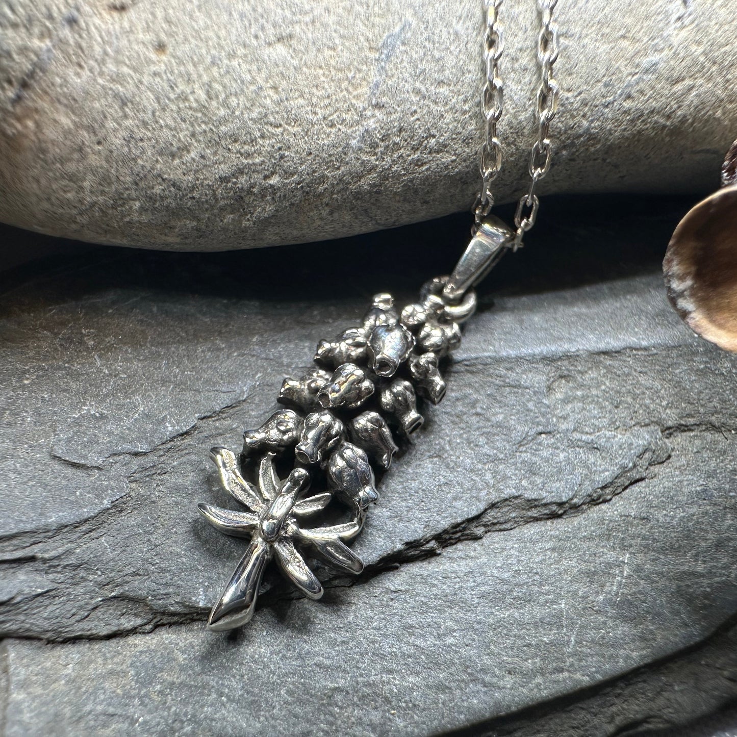 Highland Scottish Heather Necklace in Sterling Silver — view 9