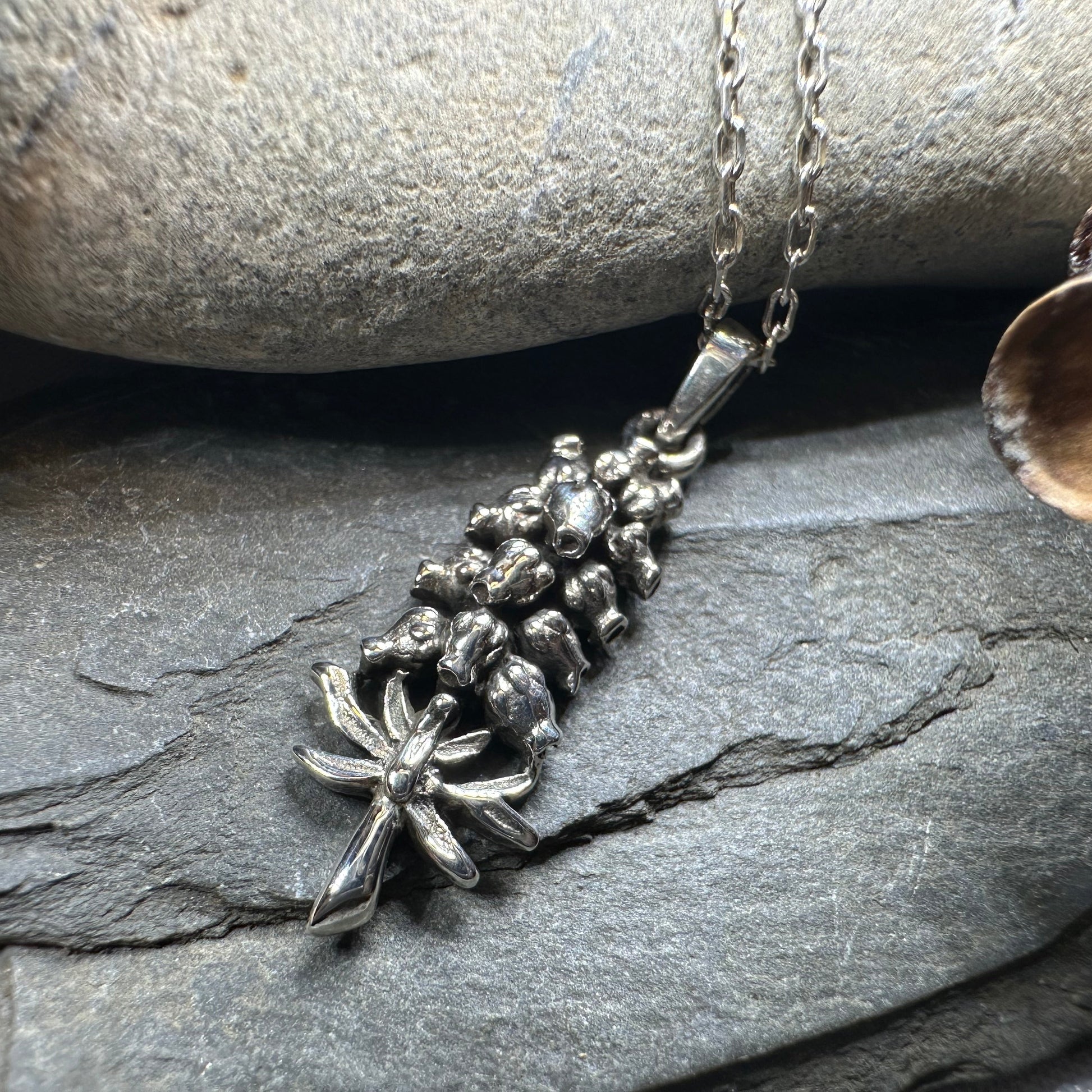 Highland Scottish Heather Necklace in Sterling Silver — view 9