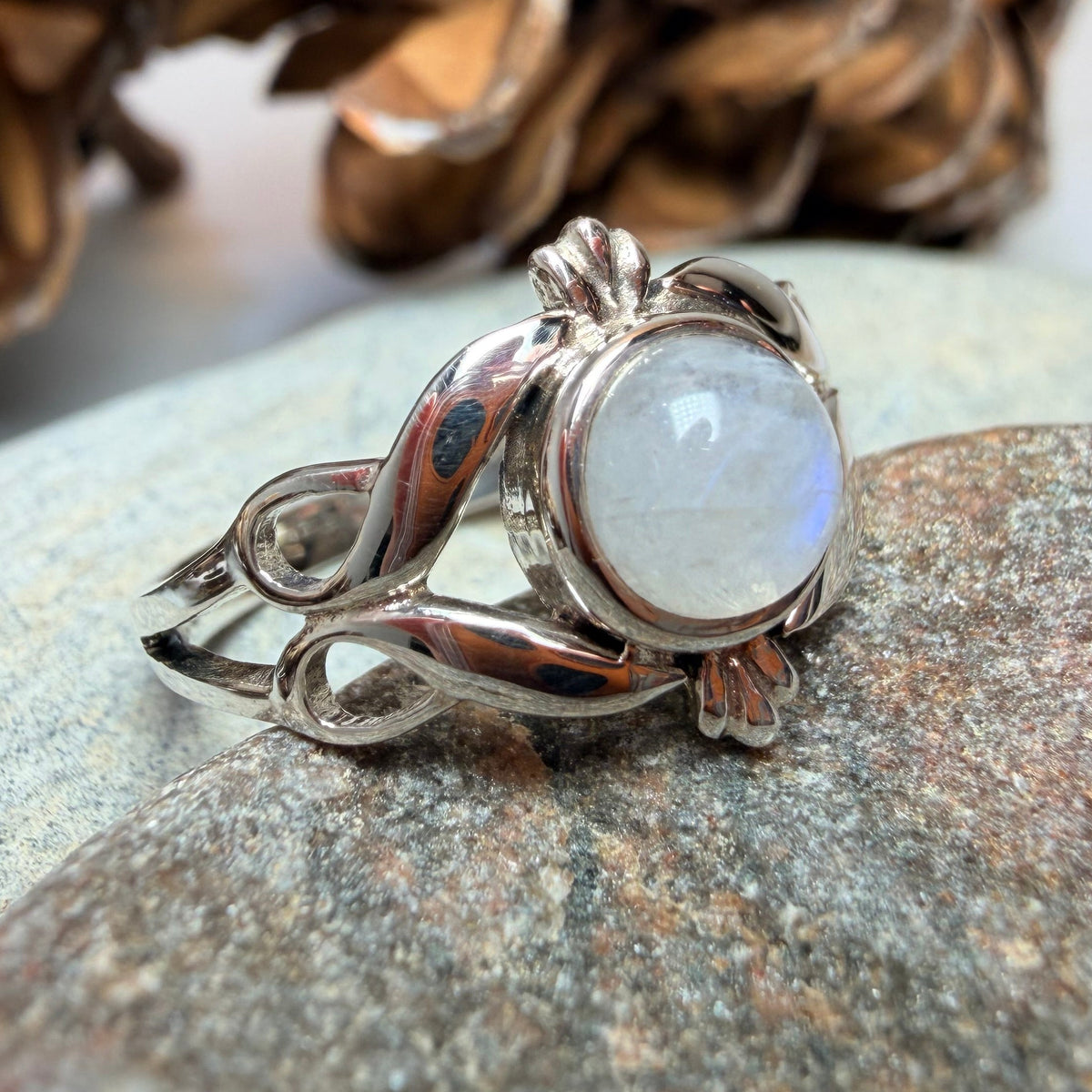 Morgan Moonstone Ring in Sterling Silver