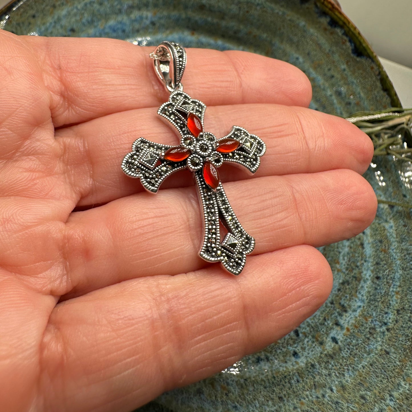 Fidelity Large Celtic Cross Necklace in Sterling Silver