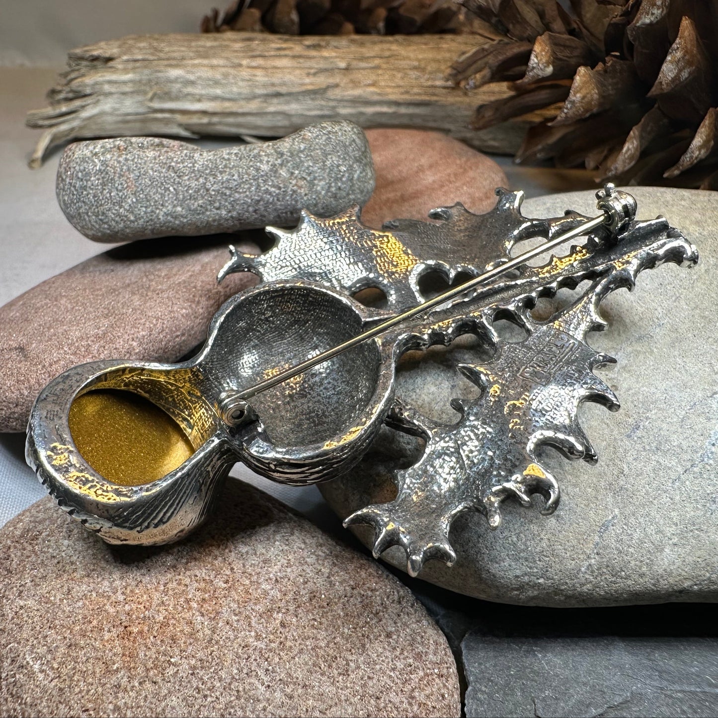Bold Scottish Thistle Brooch — view 10