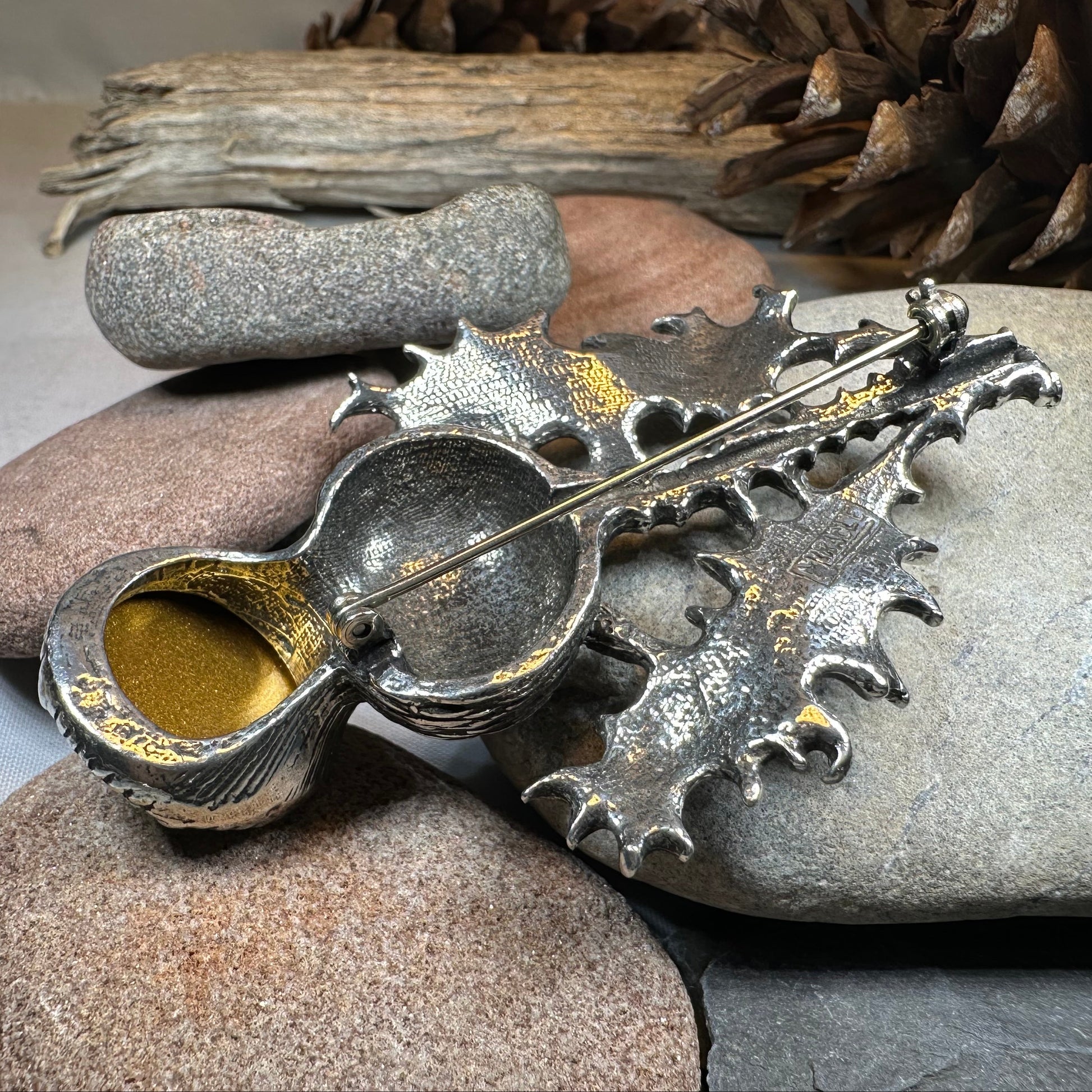 Bold Scottish Thistle Brooch — view 10