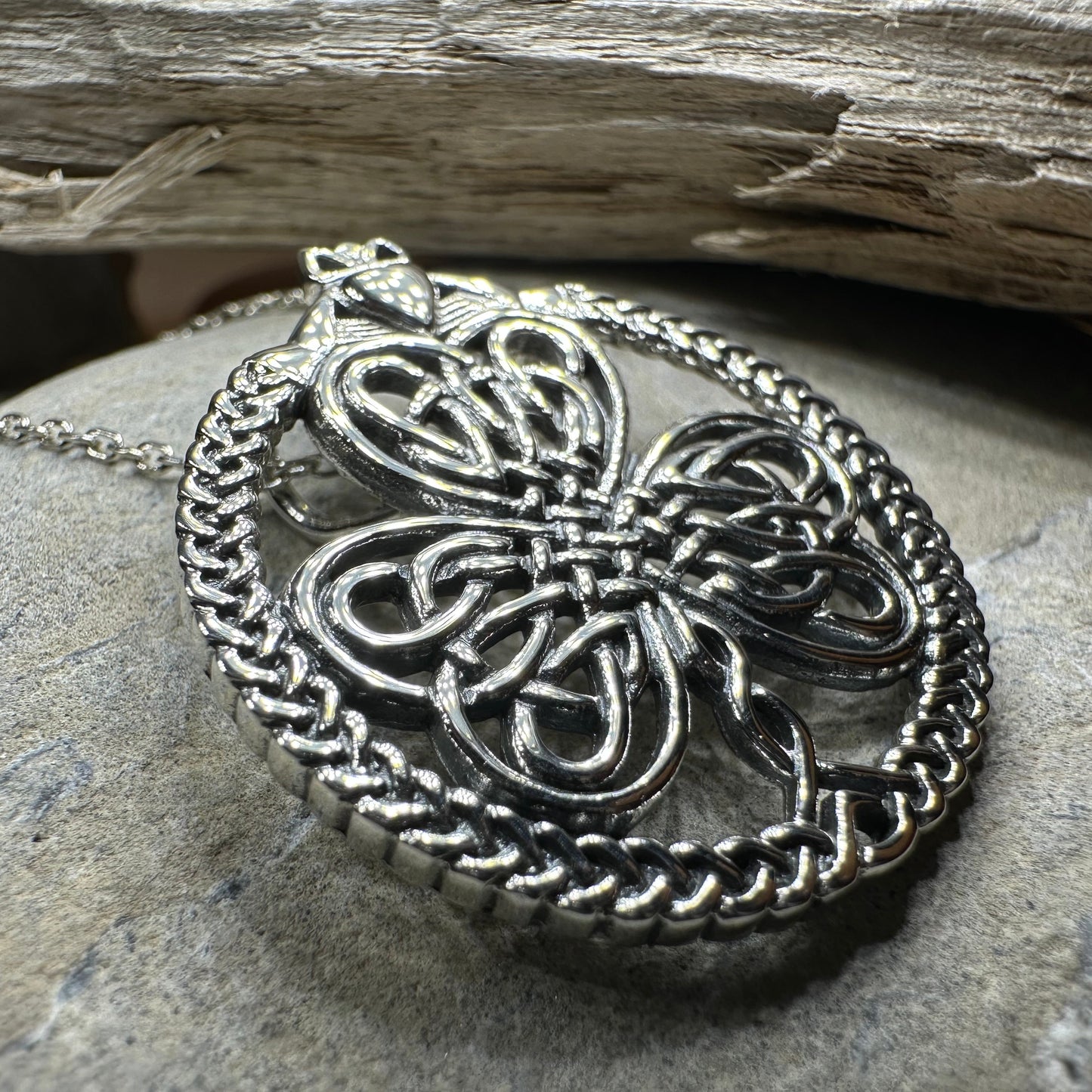 Sylvania Irish Shamrock Claddagh Necklace — view 8