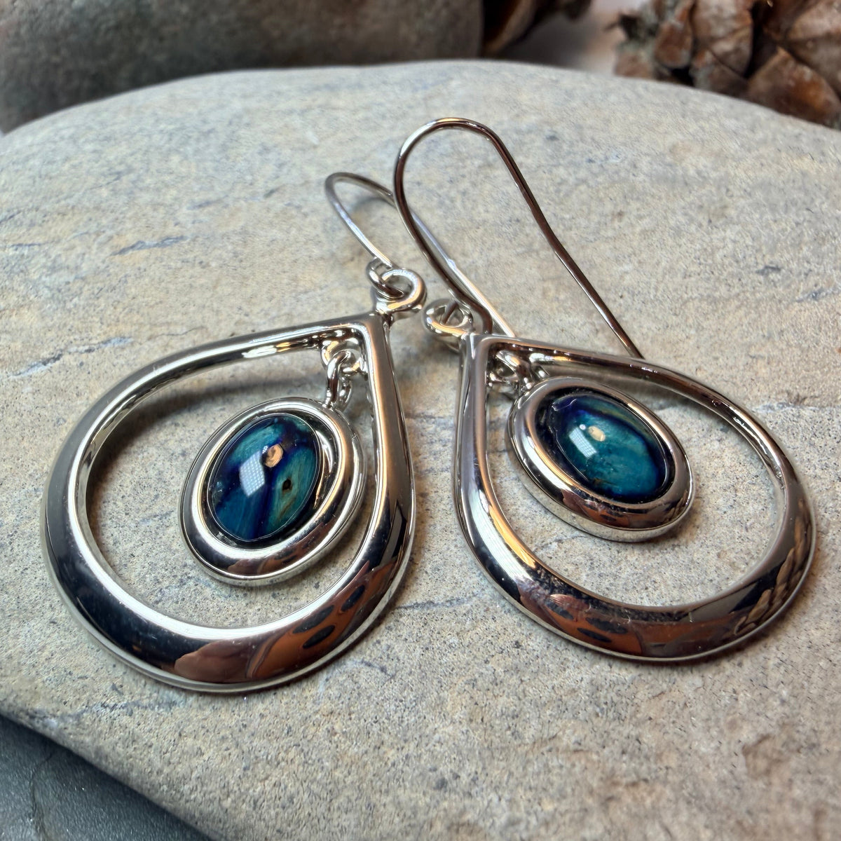Heathergems Celtic Teardrop Earrings - Handmade in Scotland