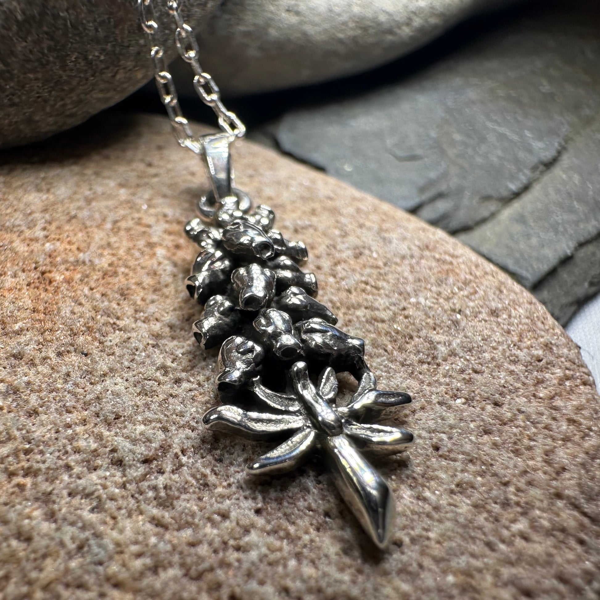 Highland Scottish Heather Necklace in Sterling Silver — view 3