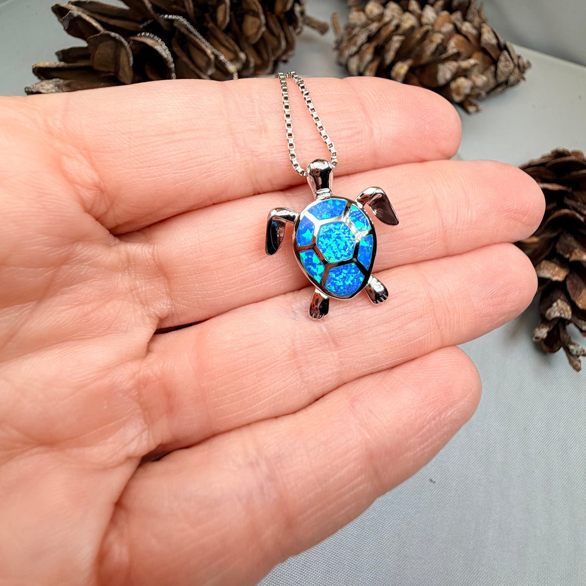 Sarilla Turtle Necklace in Sterling Silver