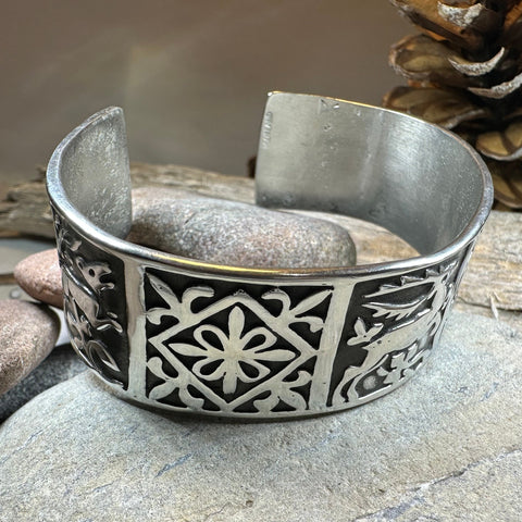 Load image into Gallery viewer, Celtic Stag Cuff Bracelet - Handmade in Scotland
