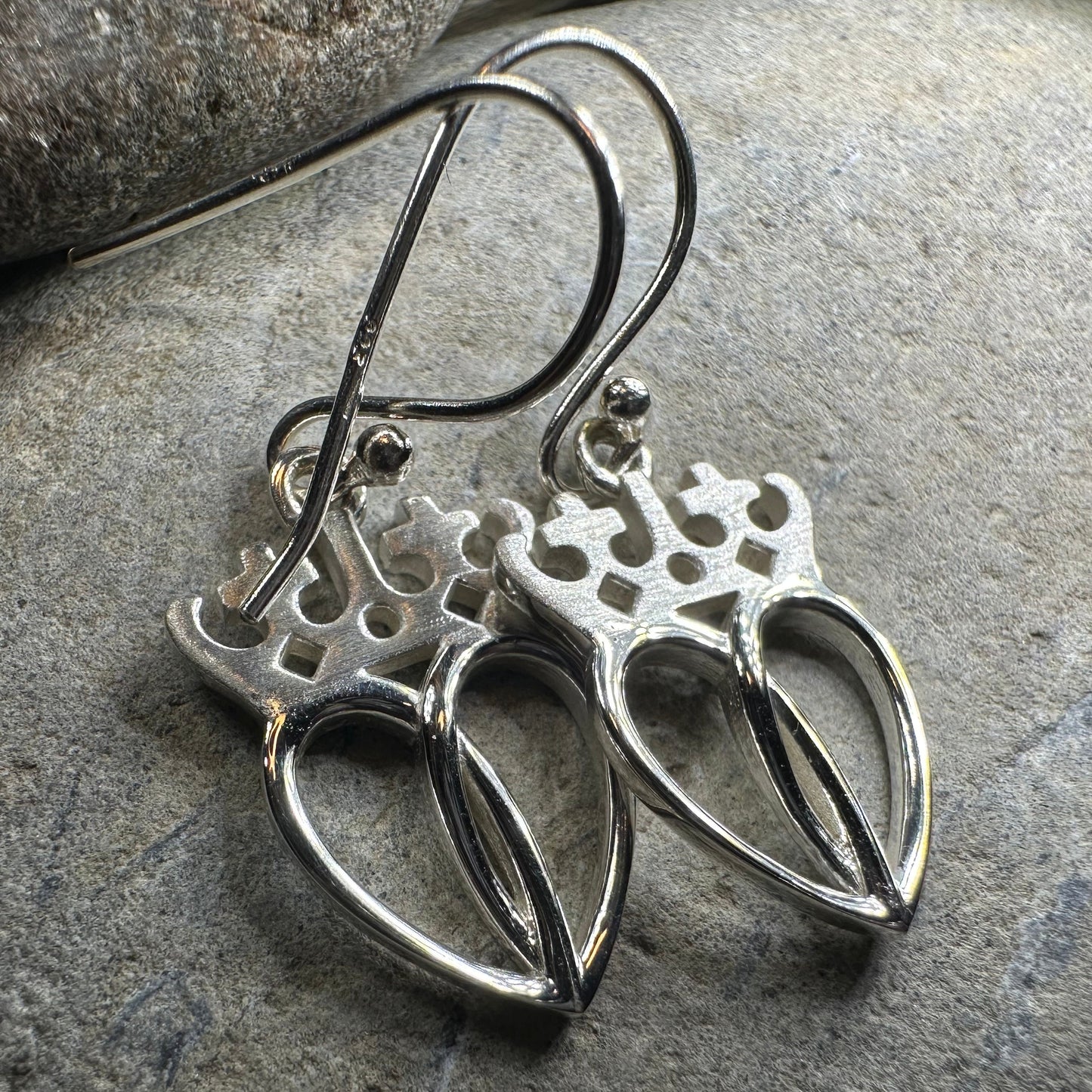 Lady Arieen Scottish Luckenbooth Earrings in Sterling Silver