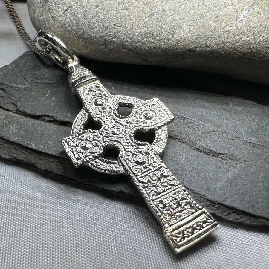 Artisan Irish Ahenny Cross Necklace - Made in Ireland