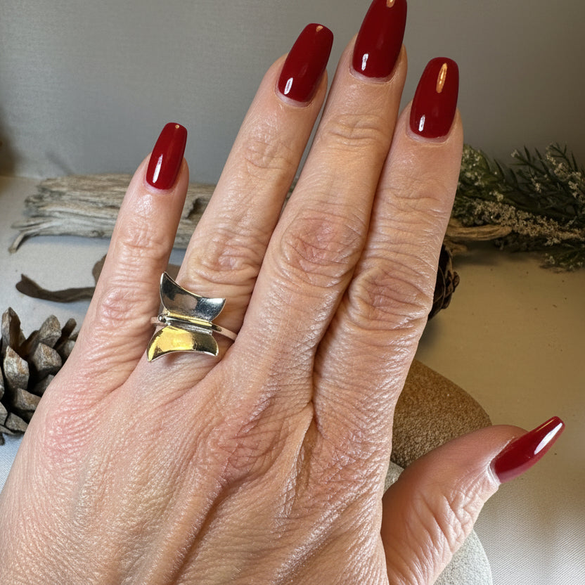 Modern Butterfly Ring — view 2