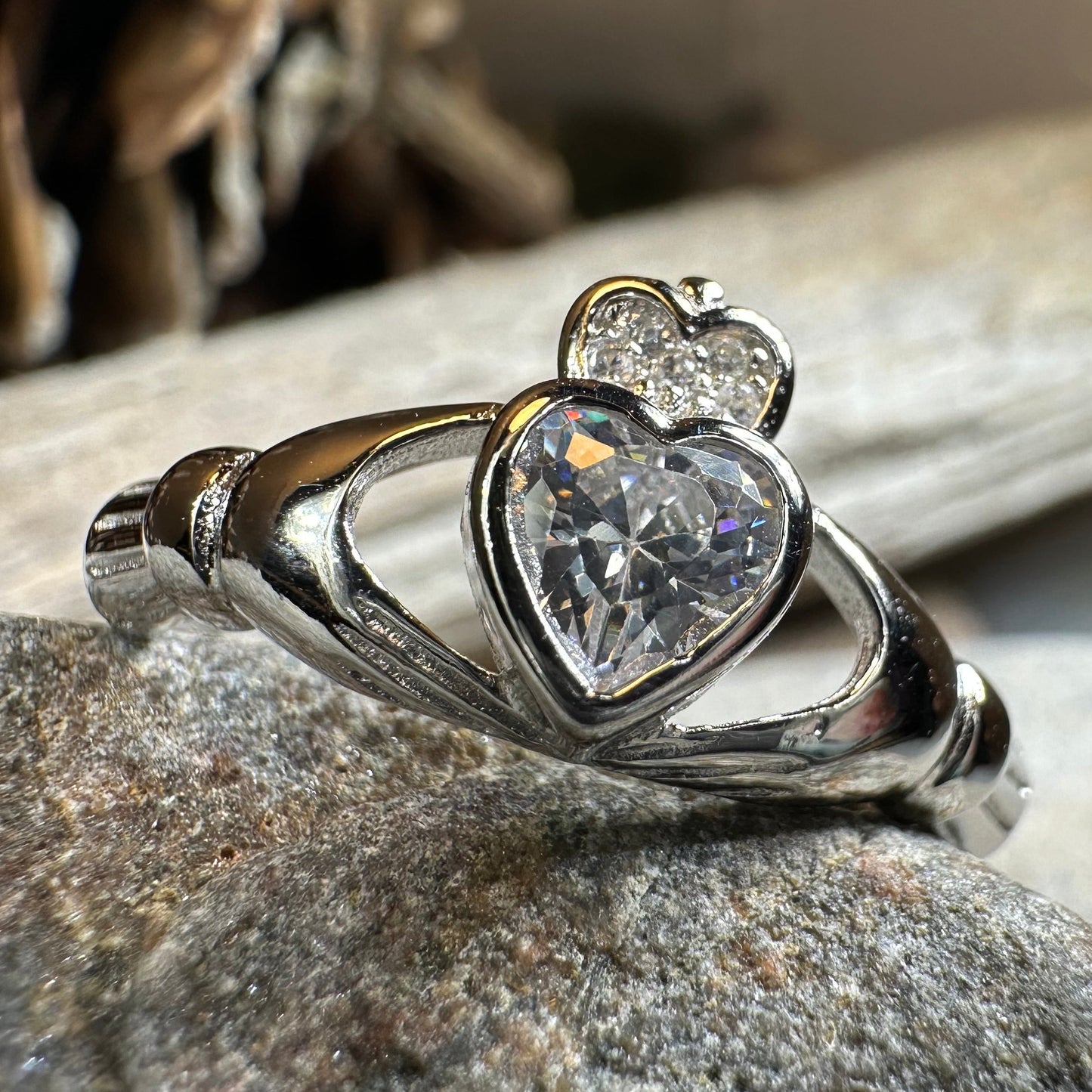 Debutante Irish Claddagh Ring in Sterling Silver