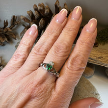 Load image into Gallery viewer, Emerald Meadow Irish Claddagh Ring
