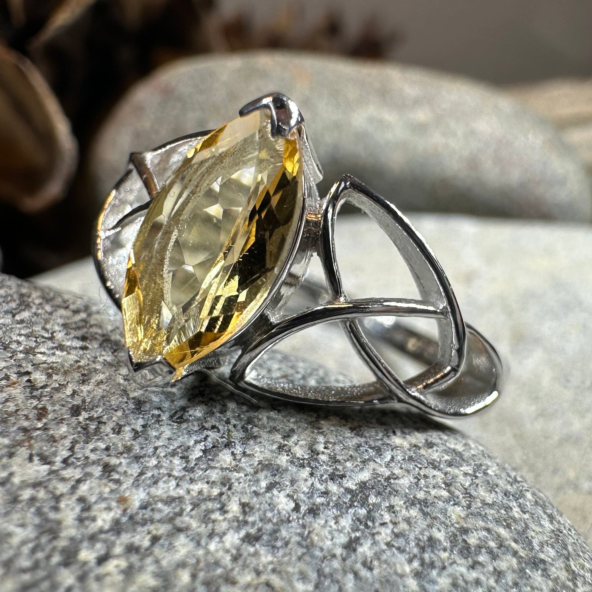 Millicent Celtic Trinity Knot Ring — view 14