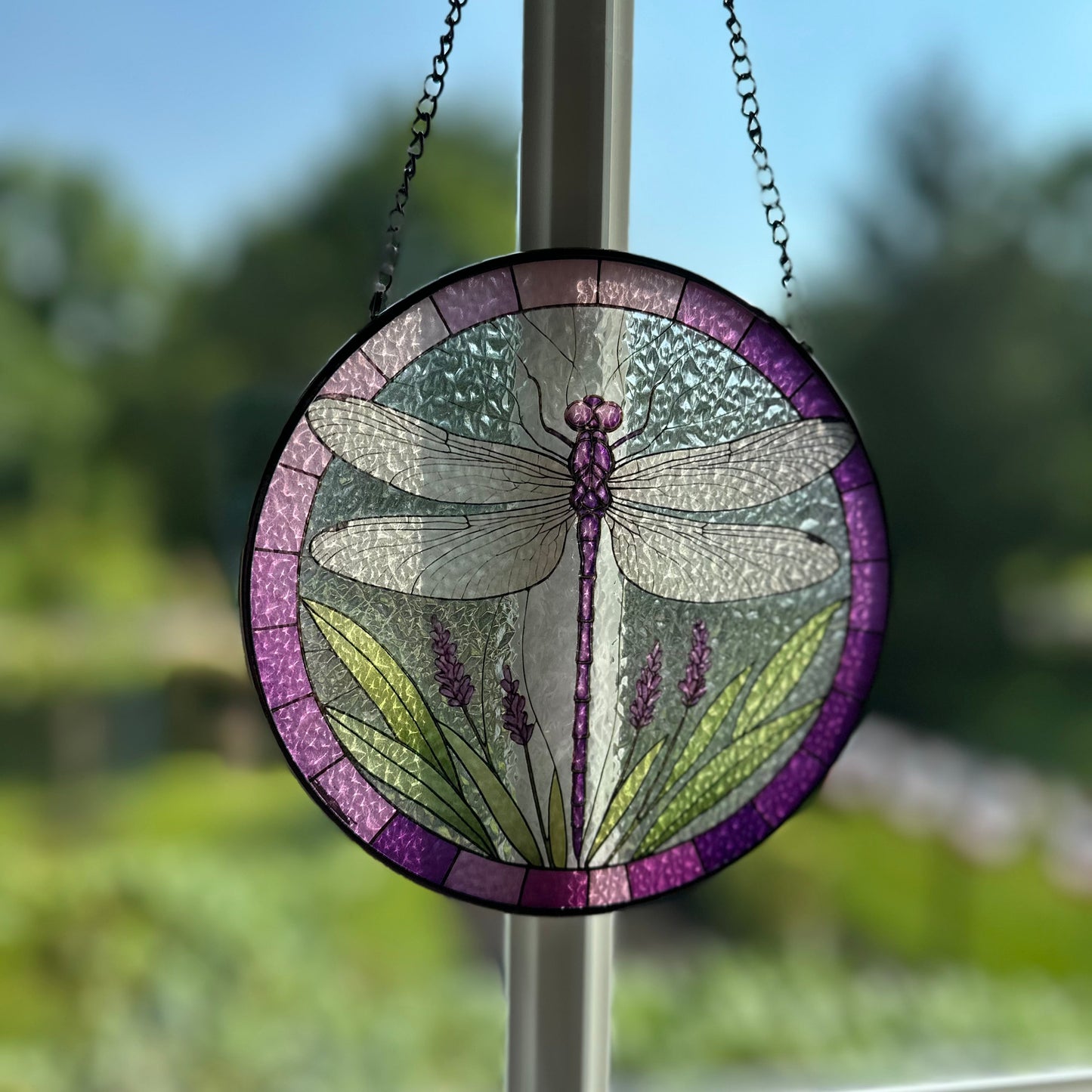 Lavender Dragonfly Suncatcher