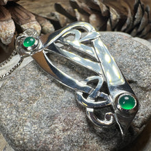 Load image into Gallery viewer, Artisan Large Irish Harp Necklace
