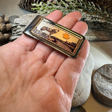 Load image into Gallery viewer, Howling Wolf Copper Money Clip
