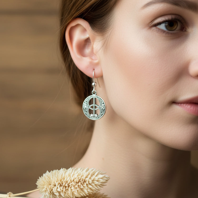 Glastonbury Chalice Well Earrings in Sterling Silver