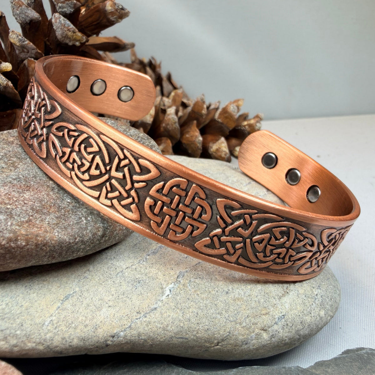 Shield Knot Celtic Copper Cuff Bracelet