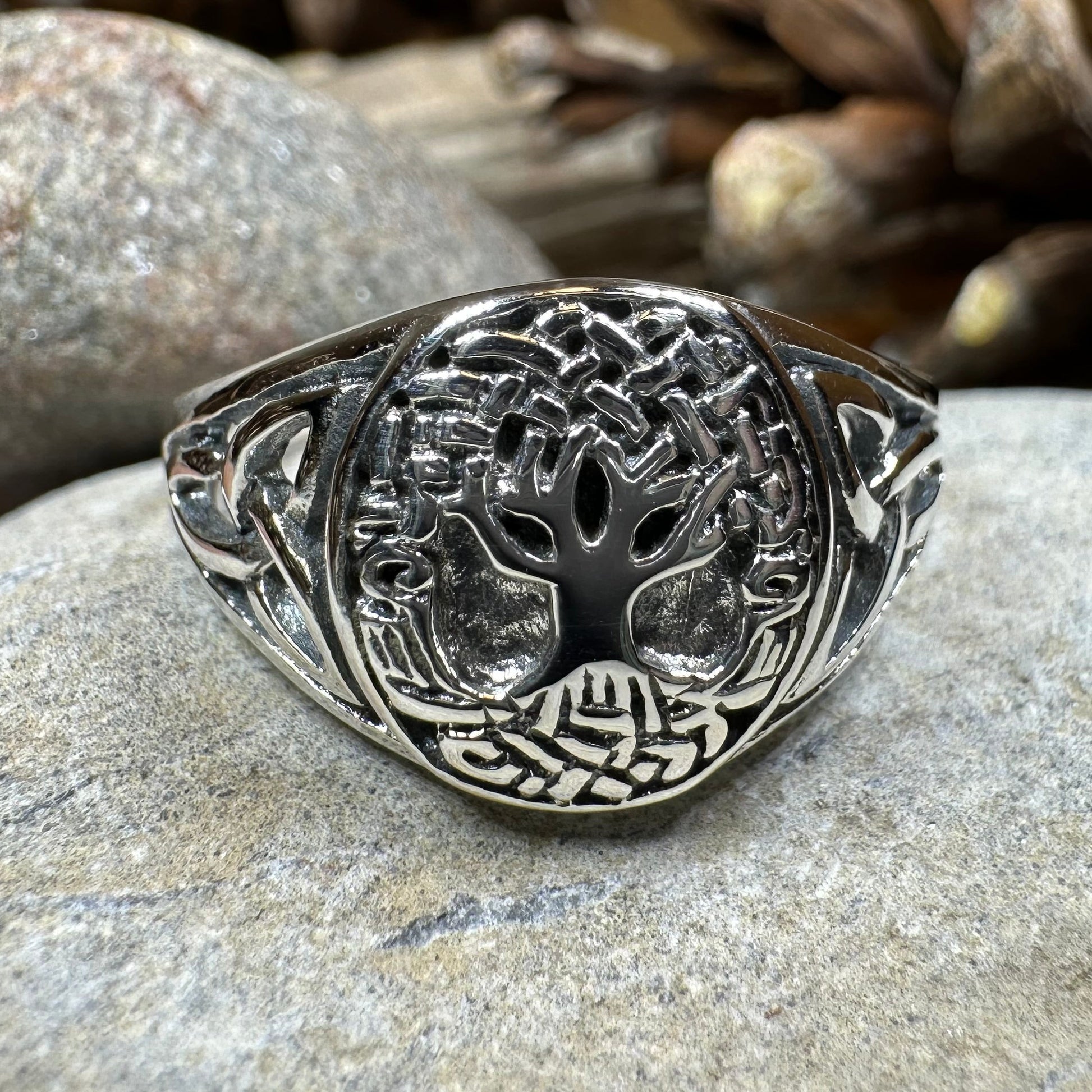 Lorna Celtic Tree of Life Ring in Sterling Silver — view 9