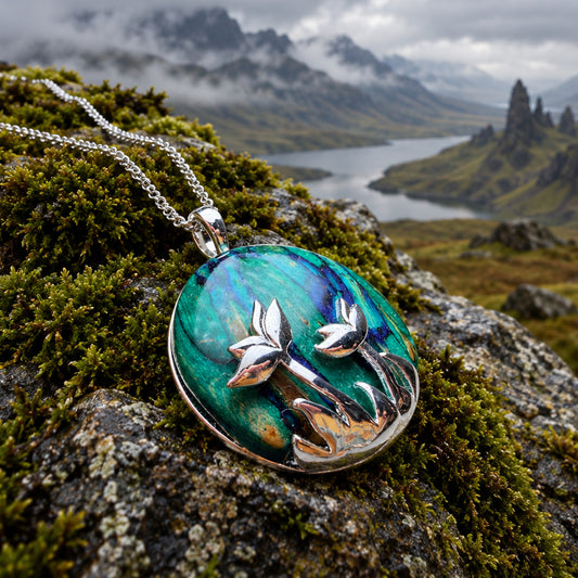 Heathergems Celtic Flower Necklace - Handmade in Scotland