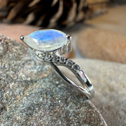 Load image into Gallery viewer, Winter Ice Moonstone Ring
