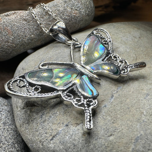 Adeliza Butterfly Necklace in Sterling Silver — view 14