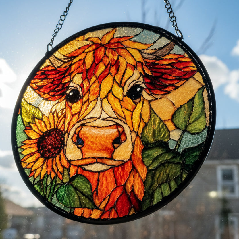 Sweet Highland Cow Suncatcher