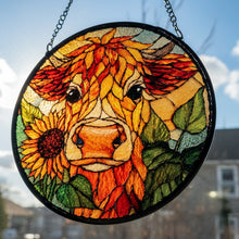 Load image into Gallery viewer, Sweet Highland Cow Suncatcher
