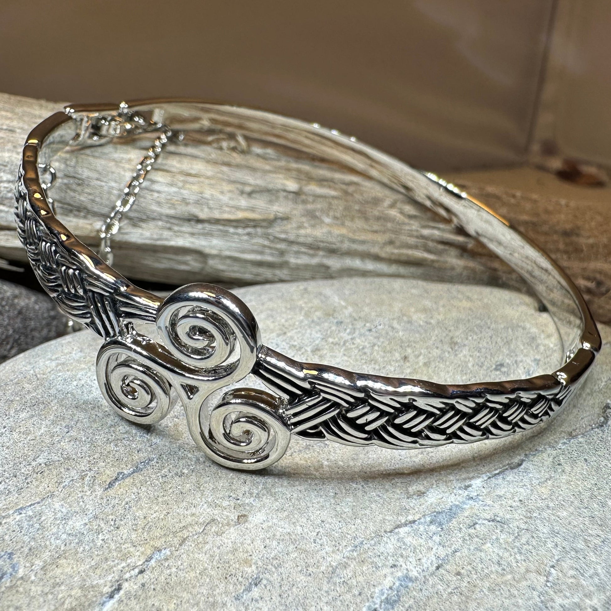 Celtic Triple Spiral Bracelet — view 3