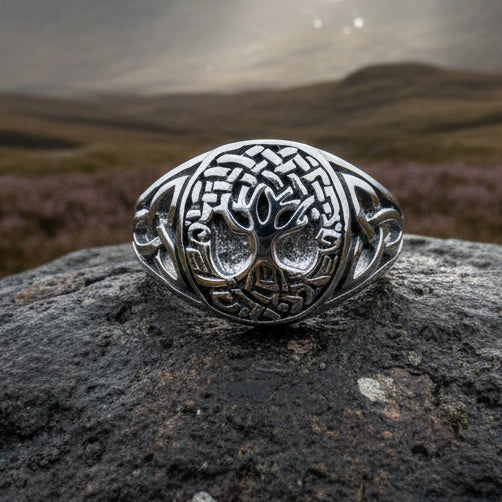 Lorna Celtic Tree of Life Ring in Sterling Silver