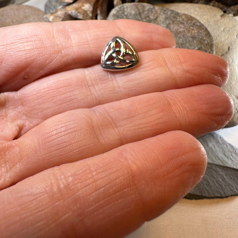 Load image into Gallery viewer, Celtic Trinity Knot Lapel Pin in Sterling Silver
