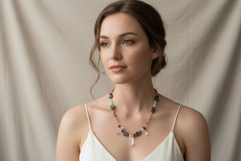 Load image into Gallery viewer, Wild Atlantic Way Quartz Crystal Necklace
