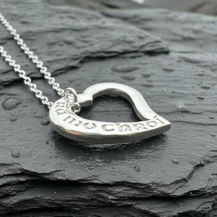Irish Heart Gra Mo Chroi Necklace - Made in Ireland