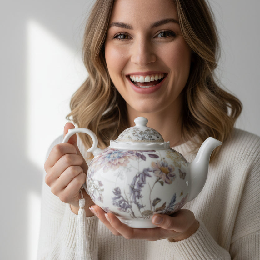 Wildflower Meadow Fine China Teapot