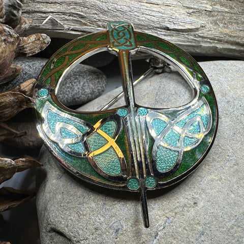 Load image into Gallery viewer, Regal Tara Celtic Brooch
