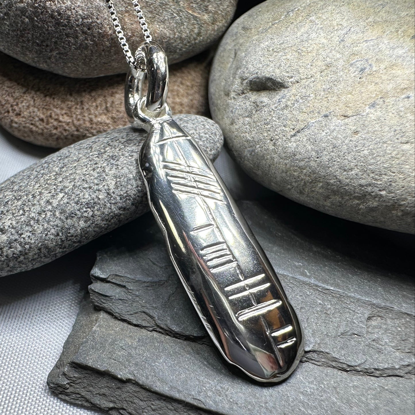 Gaelic Warrior Ogham Necklace - Made in Ireland