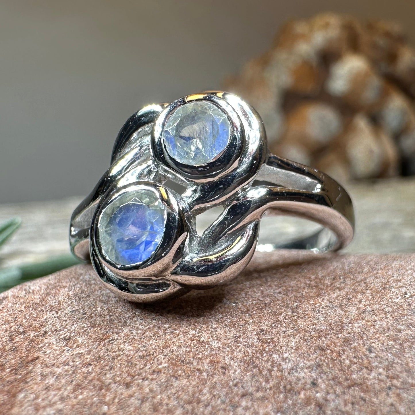 Goldevia Moonstone Ring — view 2
